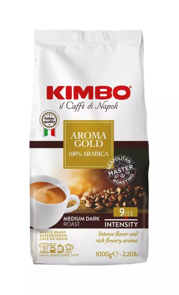 KIMBO Aroma Gold 100% Arabica Bohnen 1 Kg